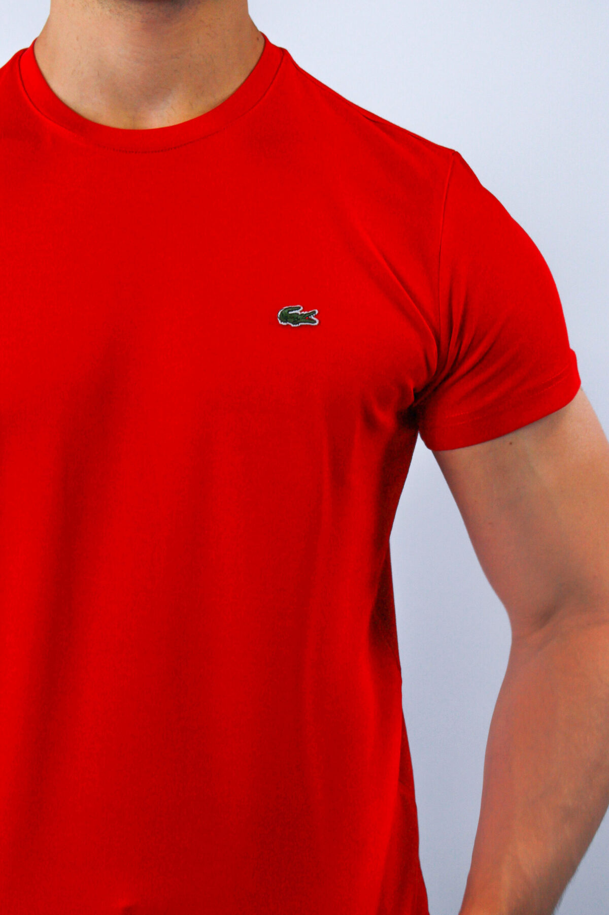 Koszulka Lacoste męska Regular Fit czerwona — zdjęcie 6