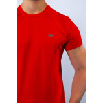 Lacoste Koszulka TH2038 Regular Fit, czerwona - obrazek 6