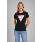 Guess Koszulka W1YI1BI3Z14 Triangle Logo T-shirt, czarna - obrazek 3