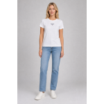 Tommy Jeans Koszulka DW0DW18397 YBR TJM Slim Essential Logo 1 SS EXT, biała - obrazek 6