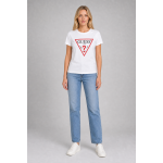 Guess Koszulka W1YI1BI3Z14 Triangle Logo T-shirt, biała - obrazek 6