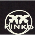 Pinko Koszulka 100355 A0KO Jersey Cottone ST Logo, czarna - obrazek 8