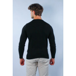 Tommy Hilfiger Sweter MW0MW04979 032 Core Cotton Silk V-neck, czarny - obrazek 6