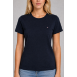 Tommy Hilfiger Koszulka WW0WW27735 New Crew Neck Tee, granatowa - obrazek 3