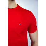 Tommy Hilfiger Koszulka MW0MW10800 Stretch Slim Fit Tee, czerwona - obrazek 6