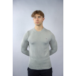 Tommy Hilfiger Sweter MW0MW33511 Chain Ridge Structure Cneck, szary - obrazek 5