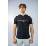 Tommy Hilfiger Koszulka MW0MW11797 Core Tommy Logo Tee, czarna - obrazek 2