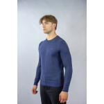 Tommy Hilfiger Sweter MW0MW33511 Chain Ridge Structure Cneck, granatowy - obrazek 3