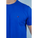Tommy Hilfiger Koszulka MW0MW10800 Stretch Slim Fit Tee, niebieska - obrazek 8