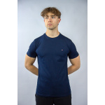 Tommy Hilfiger Koszulka MW0MW10800 Stretch Slim Fit Tee, granatowa - obrazek 4