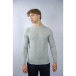 Tommy Hilfiger Sweter MW0MW33511 Chain Ridge Structure Cneck, szary - obrazek 3