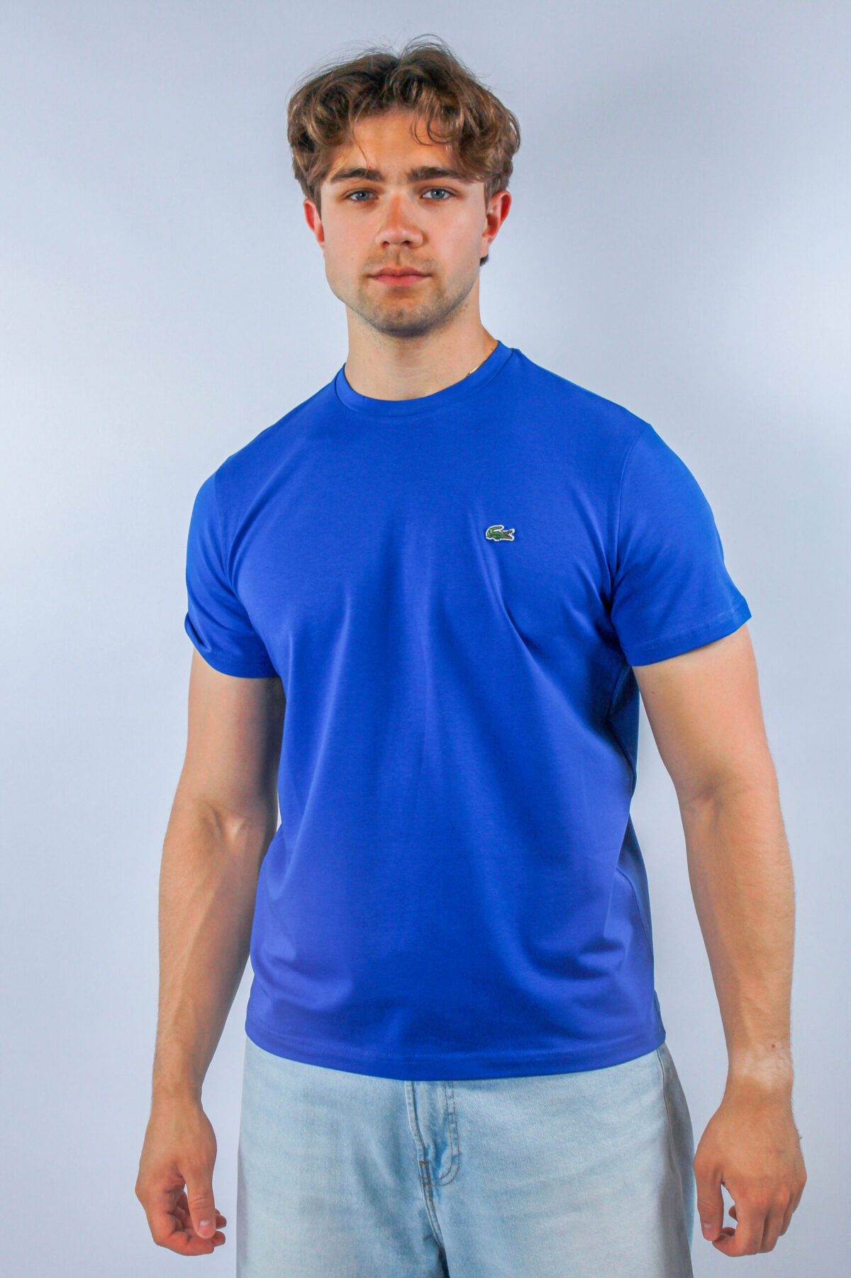 Koszulka Lacoste męska Regular Fit niebieska
