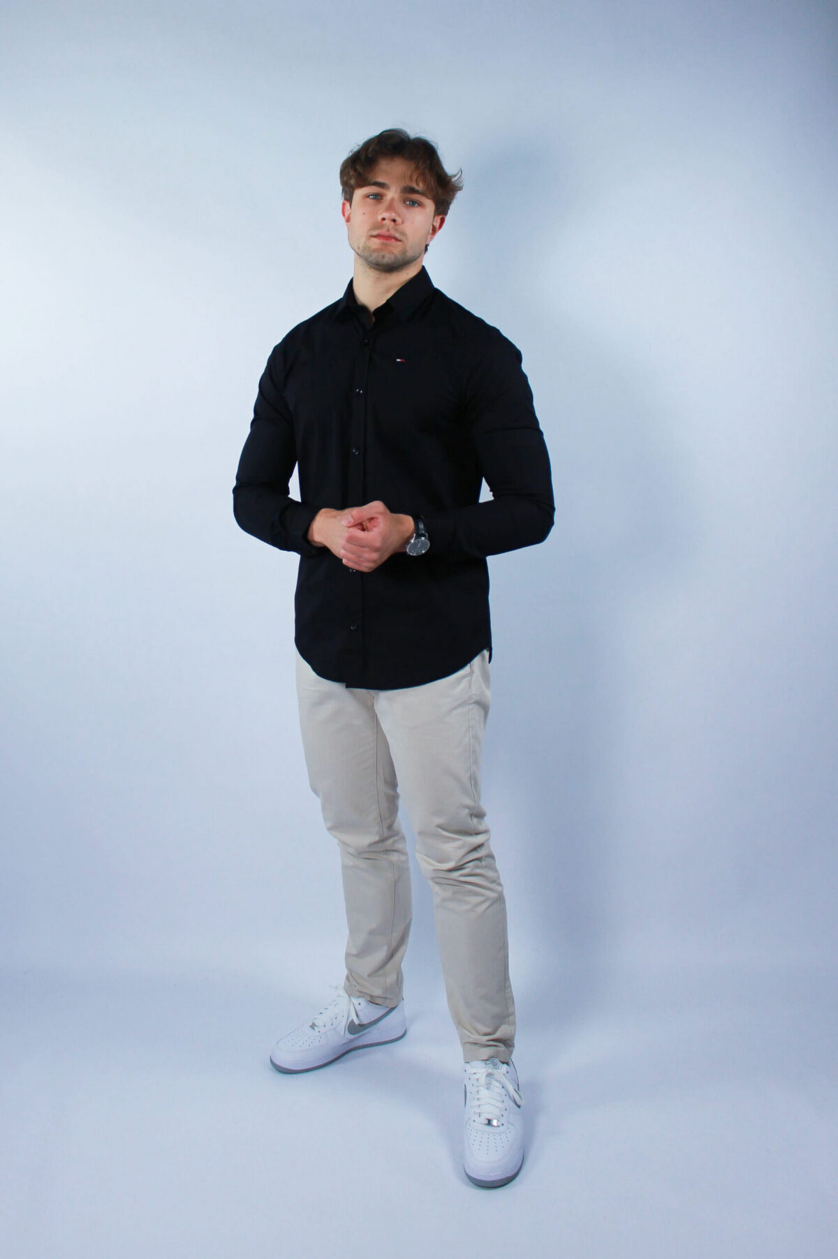 Koszula Tommy Jeans męska Slim Fit czarna — zdjęcie 7