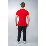 Tommy Hilfiger Koszulka MW0MW10800 Stretch Slim Fit Tee, czerwona - obrazek 5