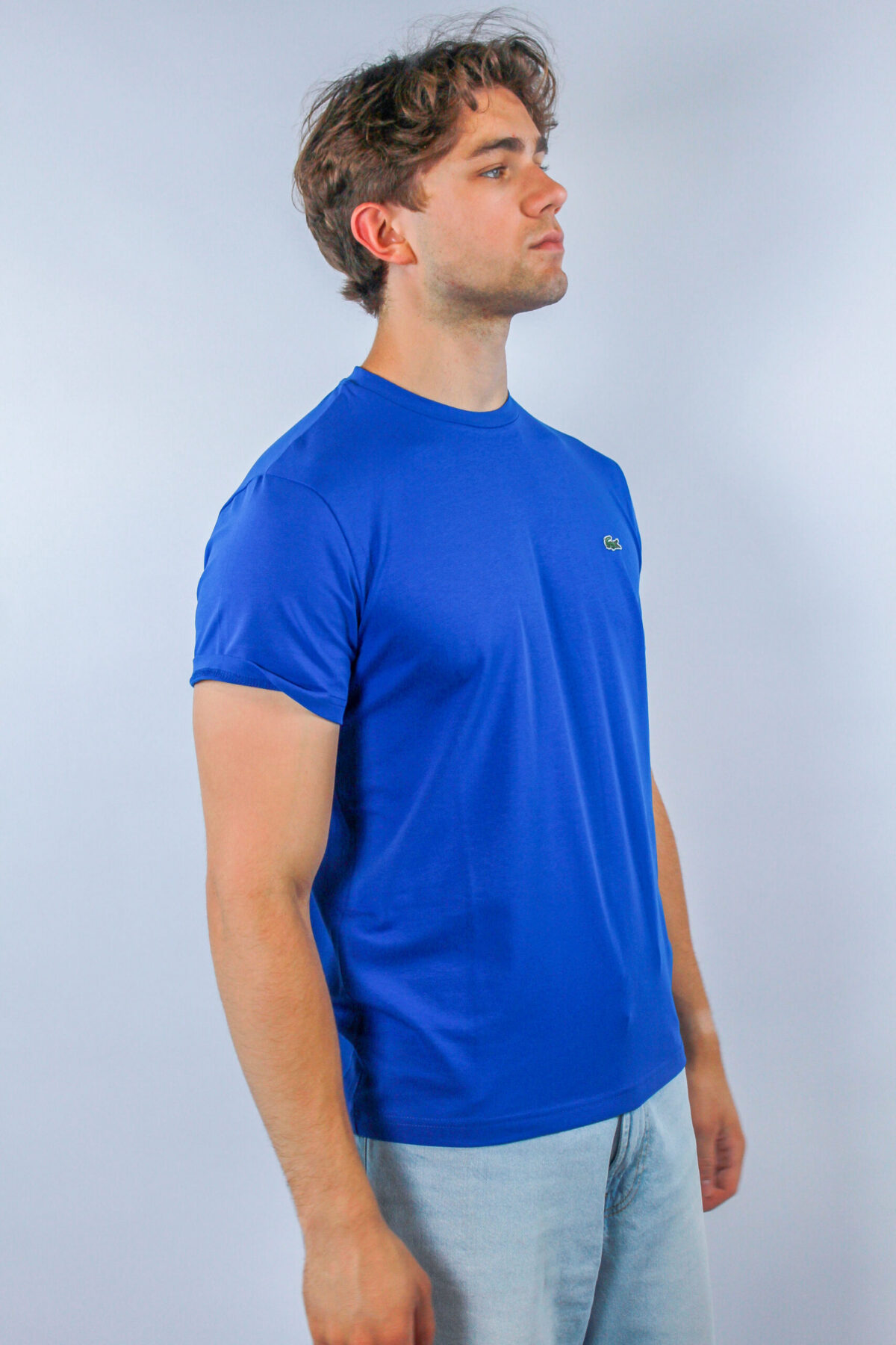Koszulka Lacoste męska Regular Fit niebieska — zdjęcie 2