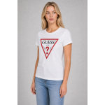 Guess Koszulka W1YI1BI3Z14 Triangle Logo T-shirt, biała - obrazek 2