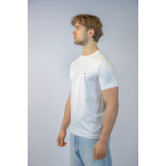 Tommy Hilfiger Koszulka MW0MW10800 Stretch Slim Fit Tee, biała - obrazek 2