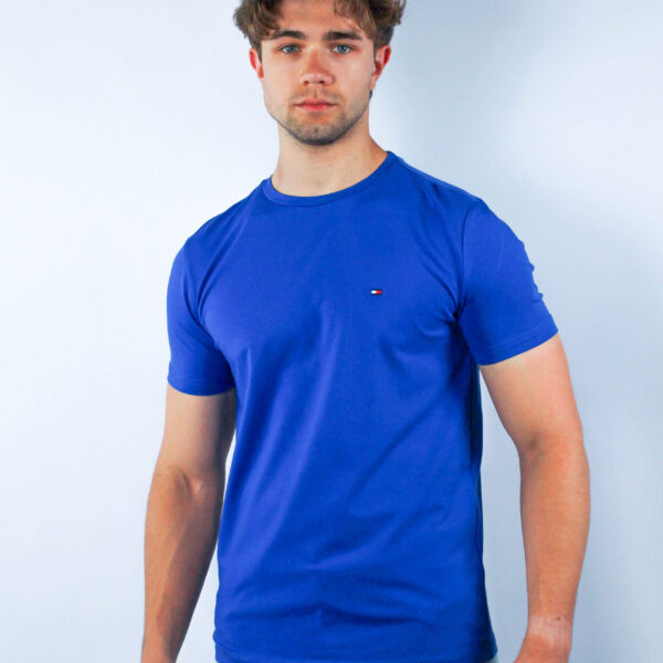 Koszulka Tommy Hilfiger męska Stretch Slim Fit niebieska