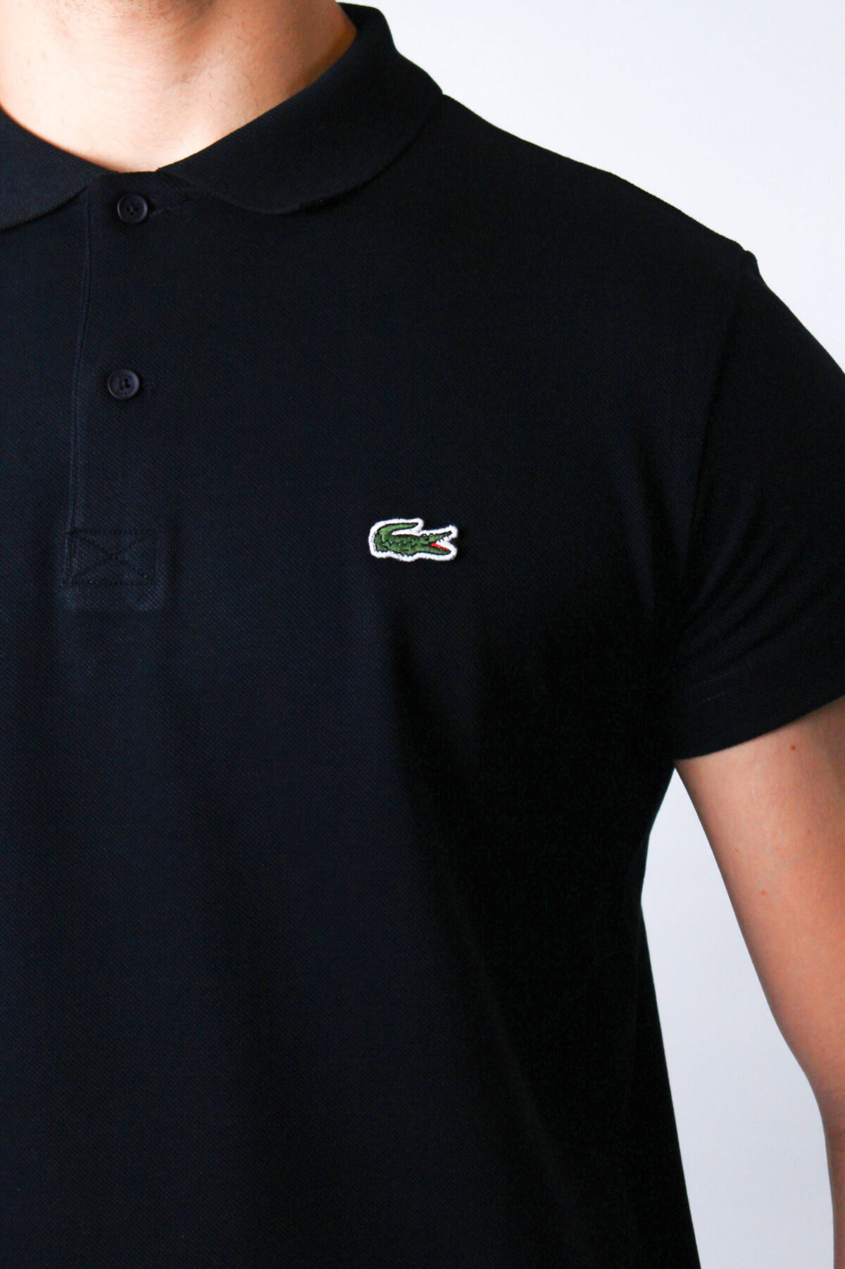 Koszulka polo Lacoste męska Regular Fit granatowa — zdjęcie 7