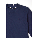 Tommy Hilfiger Sweter MW0MW33511 Chain Ridge Structure Cneck, granatowy - obrazek 9