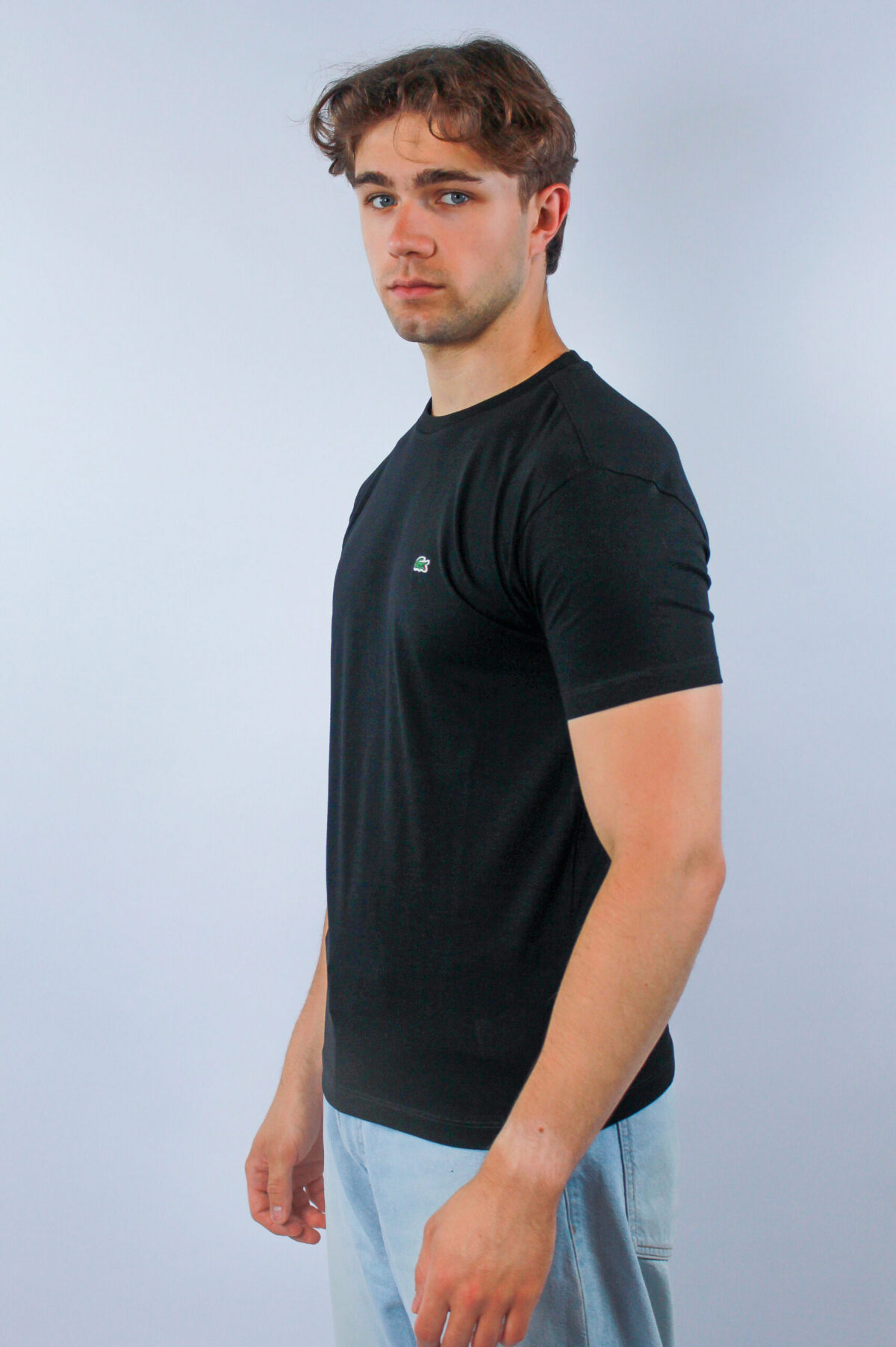 Koszulka Lacoste męska Regular Fit czarna — zdjęcie 2