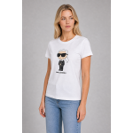 Karl Lagerfeld Koszulka 230W1700 Ikonik 2.0 Karl T-shirt, biała - obrazek 2