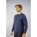 Polo Ralph Lauren Sweter 710876762 Cable-Knit Cotton Sweater, granatowy - obrazek 2