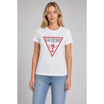 Guess Koszulka W1YI1BI3Z14 Triangle Logo T-shirt, biała