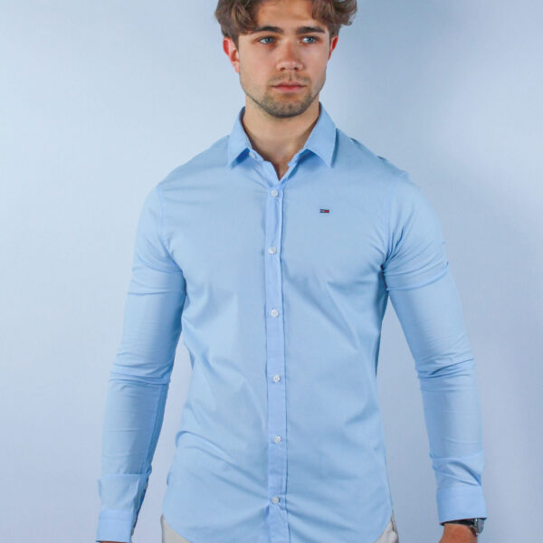 Koszula Tommy Jeans męska Slim Fit niebieska