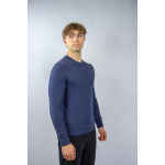 Tommy Hilfiger Sweter MW0MW33511 Chain Ridge Structure Cneck, granatowy - obrazek 2