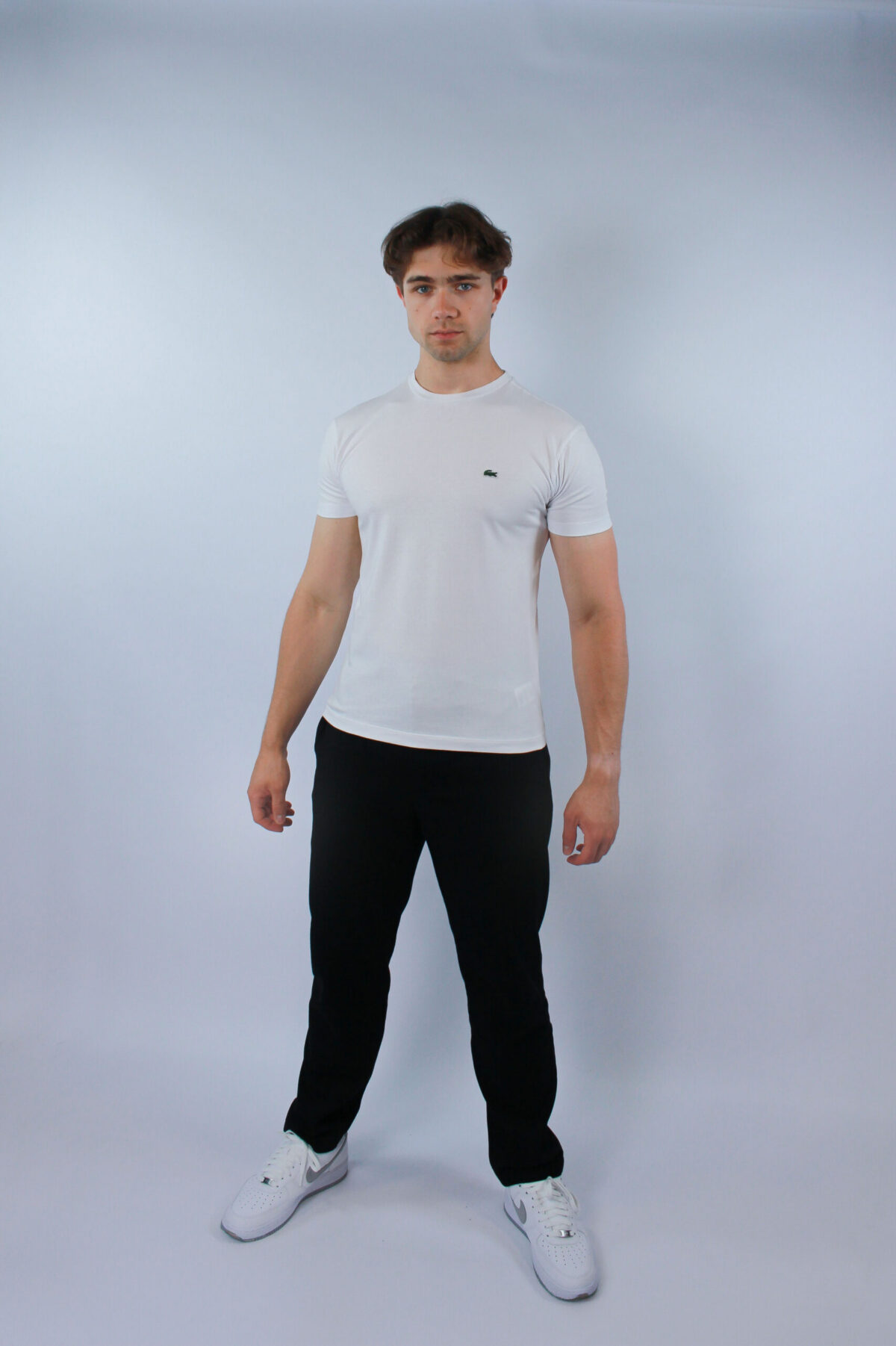 Koszulka Lacoste męska Regular Fit biała — zdjęcie 7