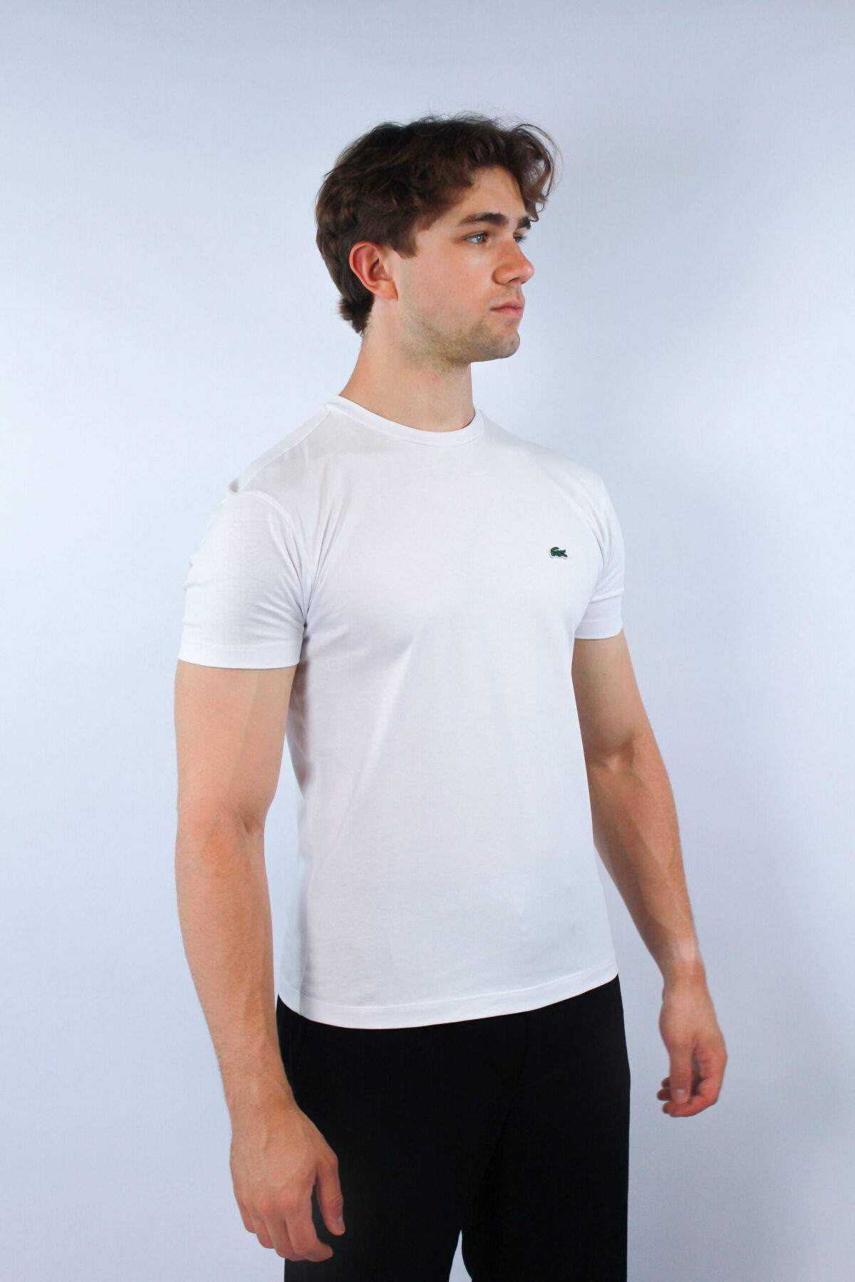 Koszulka Lacoste męska Regular Fit biała — zdjęcie 3