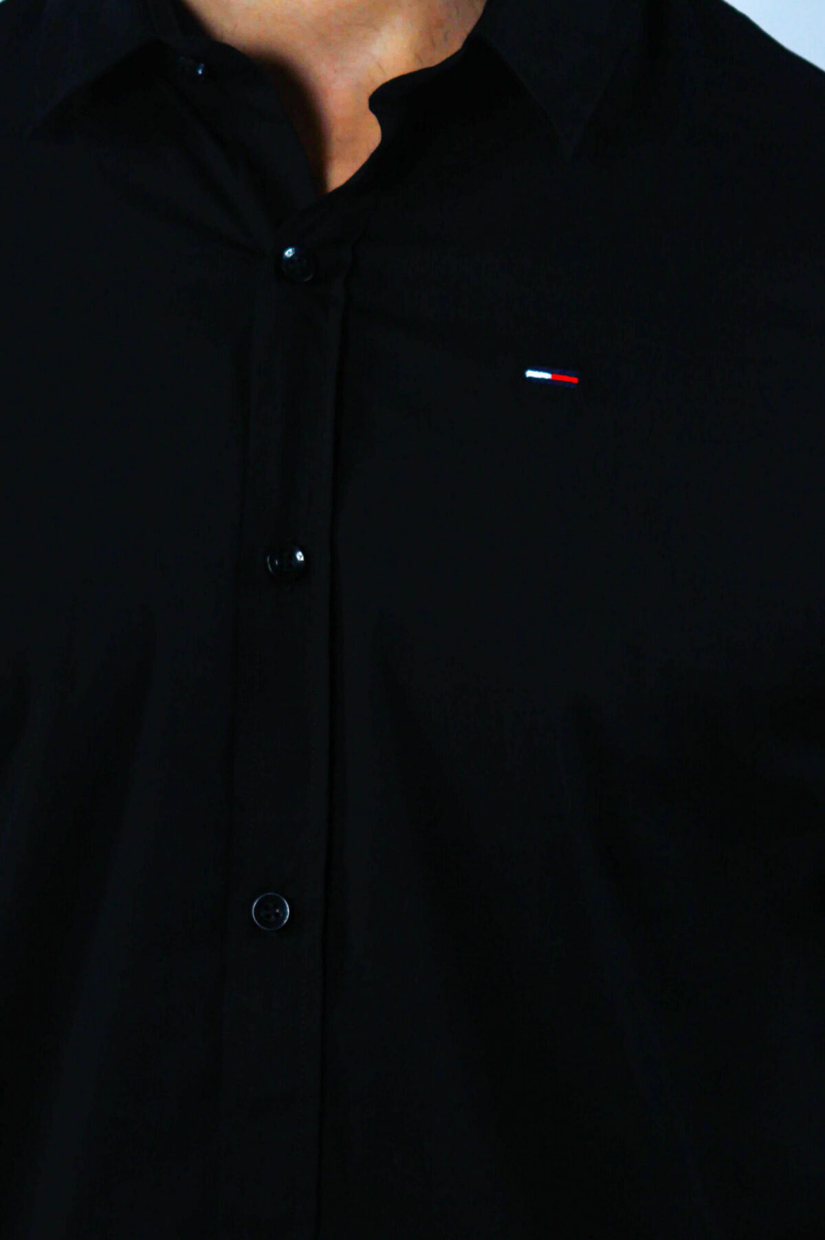 Koszula Tommy Jeans męska Slim Fit czarna — zdjęcie 9
