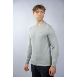 Tommy Hilfiger Sweter MW0MW33511 Chain Ridge Structure Cneck, szary