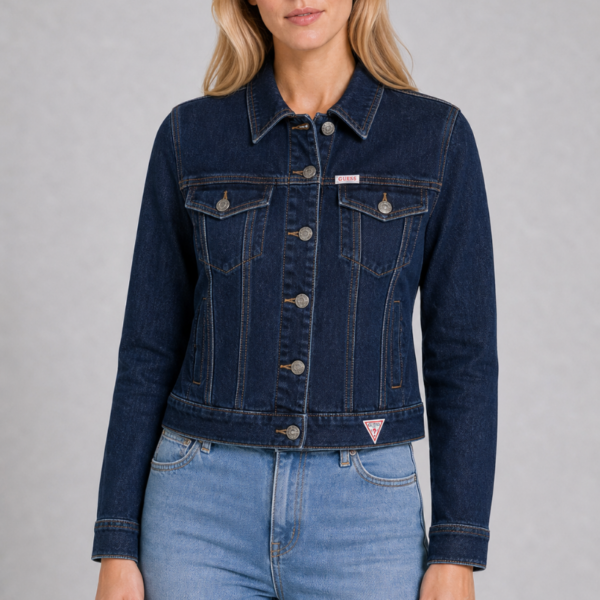 Kurtka jeansowa Guess damska Oversize Denim niebieska