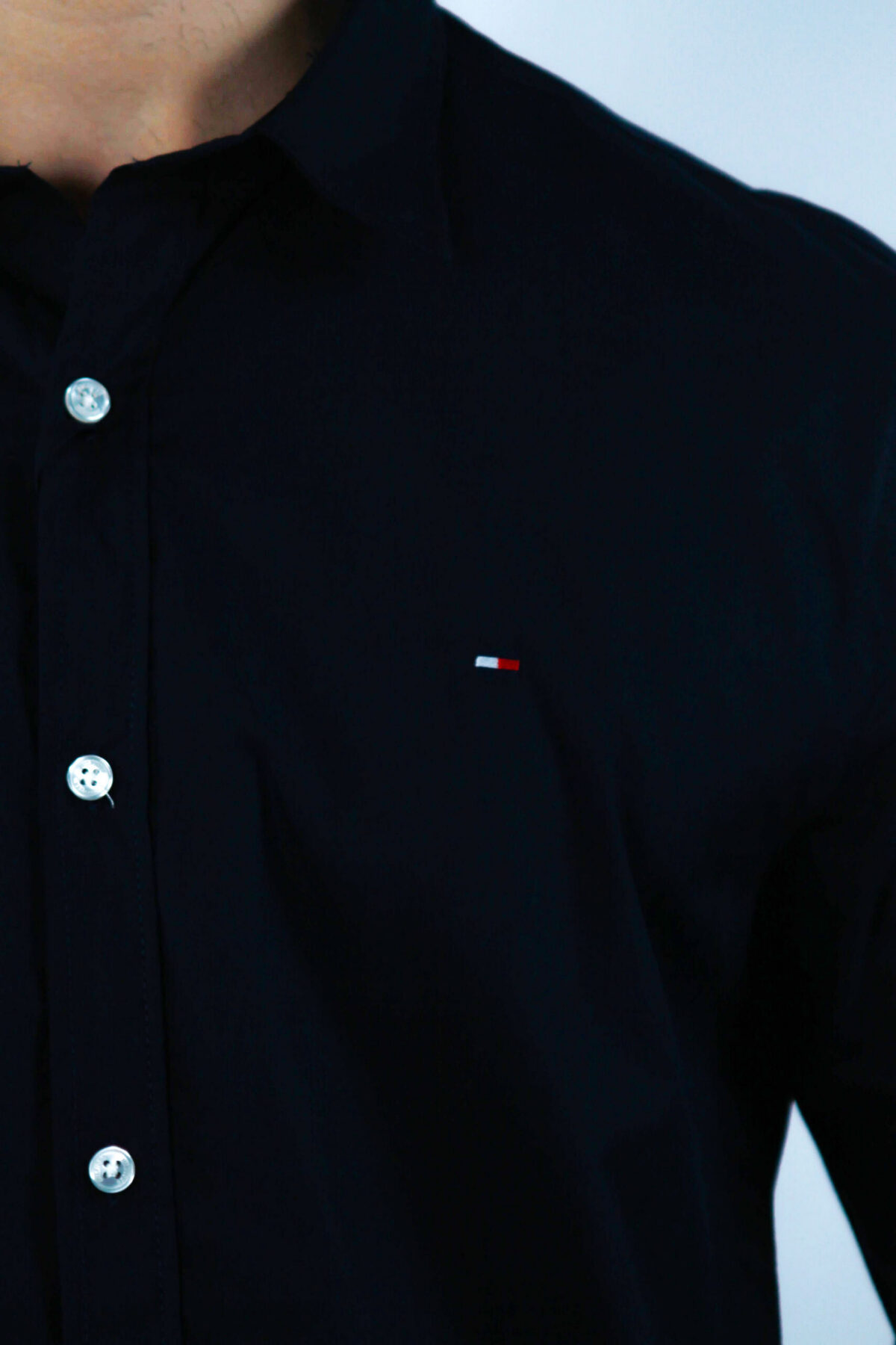 Koszula Tommy Jeans męska Slim Fit granatowa — zdjęcie 9