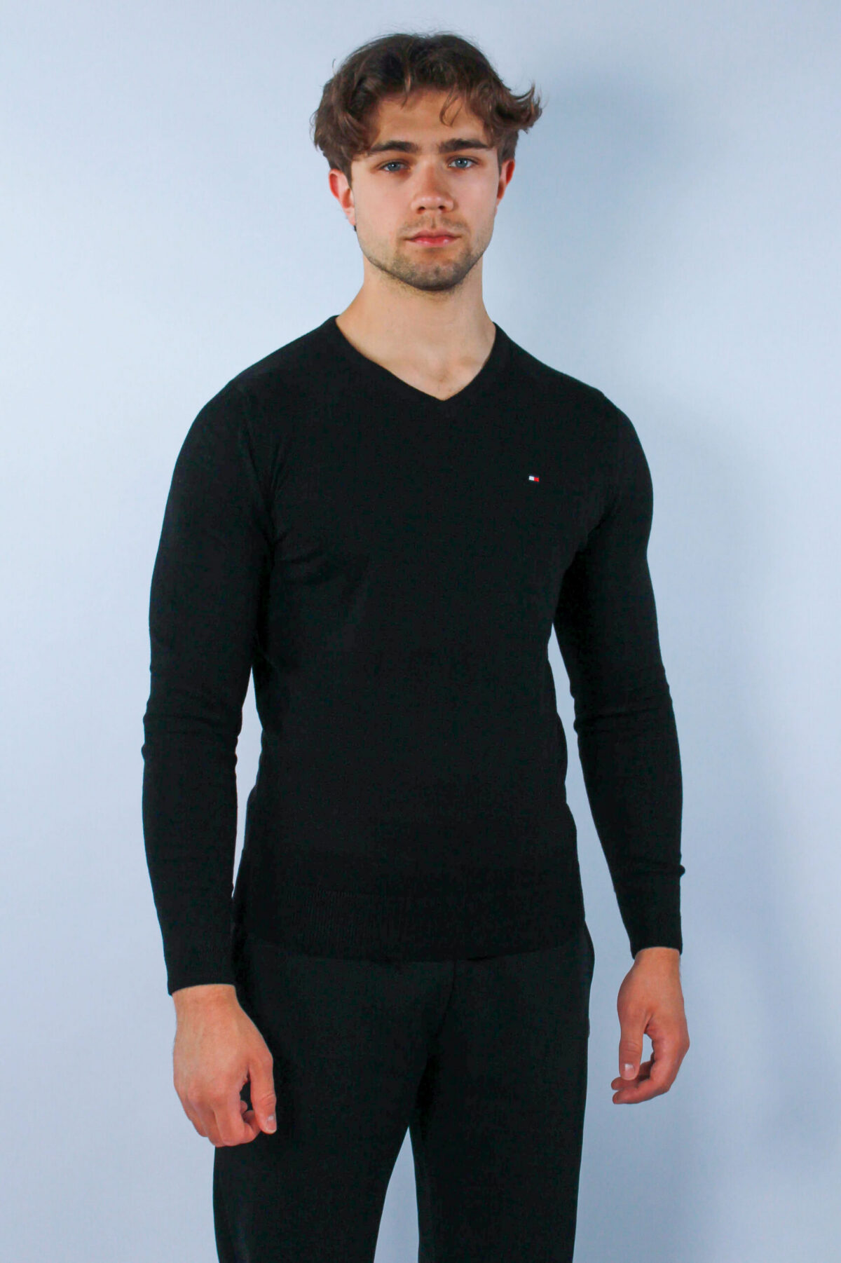 Sweter Tommy Hilfiger męski Core V-neck czarny — zdjęcie 5