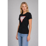 Guess Koszulka W1YI1BI3Z14 Triangle Logo T-shirt, czarna - obrazek 2
