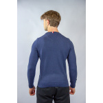 Tommy Hilfiger Sweter MW0MW33511 Chain Ridge Structure Cneck, granatowy - obrazek 6