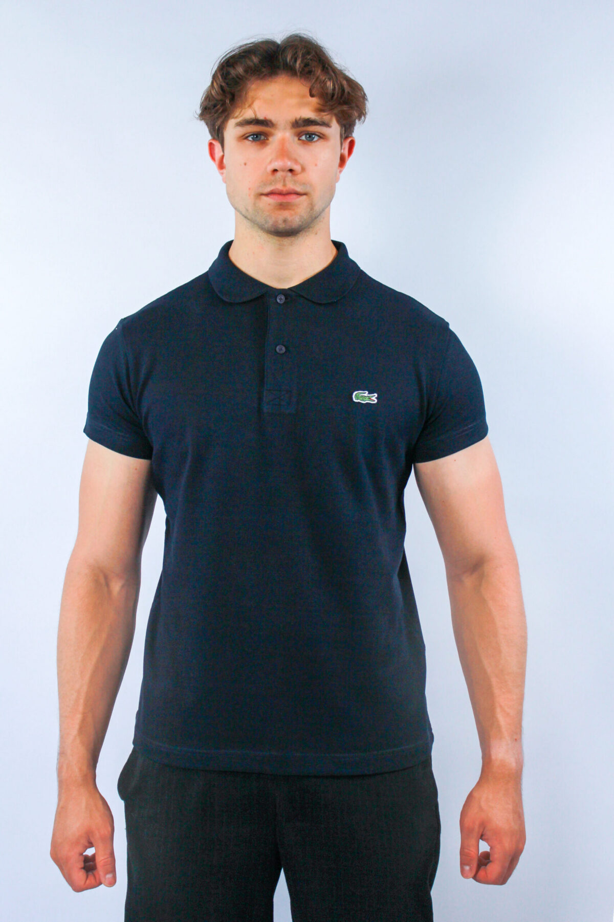 Koszulka polo Lacoste męska Regular Fit granatowa