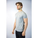 Tommy Hilfiger Koszulka MW0MW10800 Stretch Slim Fit Tee, szara - obrazek 2