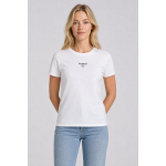Tommy Jeans Koszulka DW0DW18397 YBR TJM Slim Essential Logo 1 SS EXT, biała - obrazek 3
