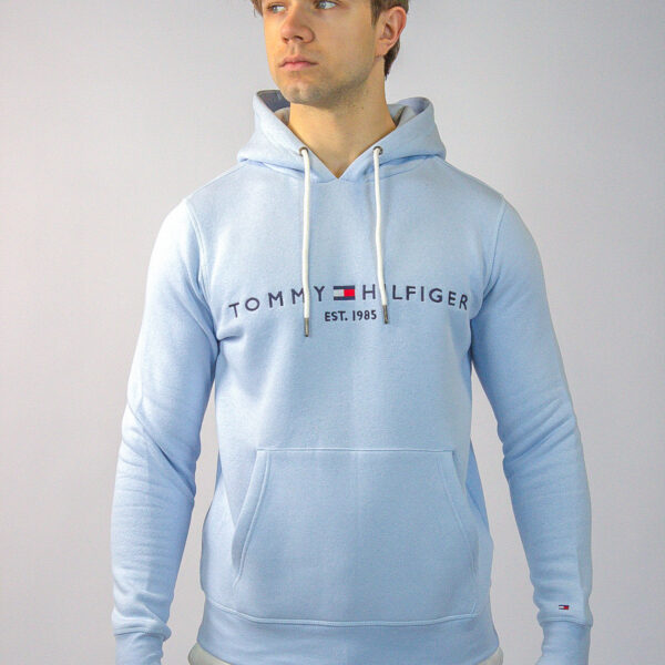 Bluza Tommy Hilfiger męska z kapturem Core Logo niebieska