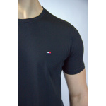Tommy Hilfiger Koszulka MW0MW10800 Stretch Slim Fit Tee, czarna - obrazek 5
