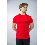 Tommy Hilfiger Koszulka MW0MW10800 Stretch Slim Fit Tee, czerwona
