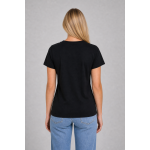 Pinko Koszulka 100355 A0KO Jersey Cottone ST Logo, czarna - obrazek 5