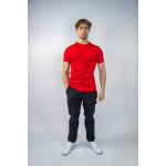 Tommy Hilfiger Koszulka MW0MW10800 Stretch Slim Fit Tee, czerwona - obrazek 4