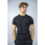 Tommy Hilfiger Koszulka MW0MW10800 Stretch Slim Fit Tee, czarna - obrazek 2