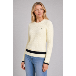 Lacoste Sweter AF4159 Women's Cable Knit Wool Sweater - obrazek 2
