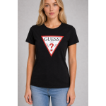 Guess Koszulka W1YI1BI3Z14 Triangle Logo T-shirt, czarna - obrazek 4